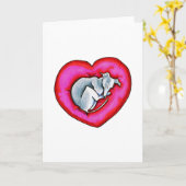 Grijze Knuffel Bug Kaart (Gele Bloem)