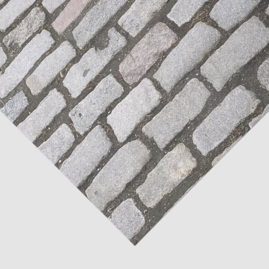 Grijze kobblestone-stenen loopvlakpatroon afdrukke tissuepapier (Detail)