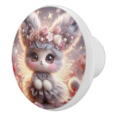 grijze konijnenfee keramische knop (Rechts)