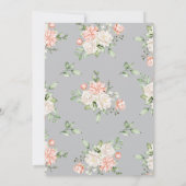 Grijze koraal Bloemen Anand Karaj Punjabi Sikh Bru Kaart (Achterkant)