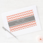 Grijze koraal Chevron dank u bruiloft gunst Labels (Envelop)