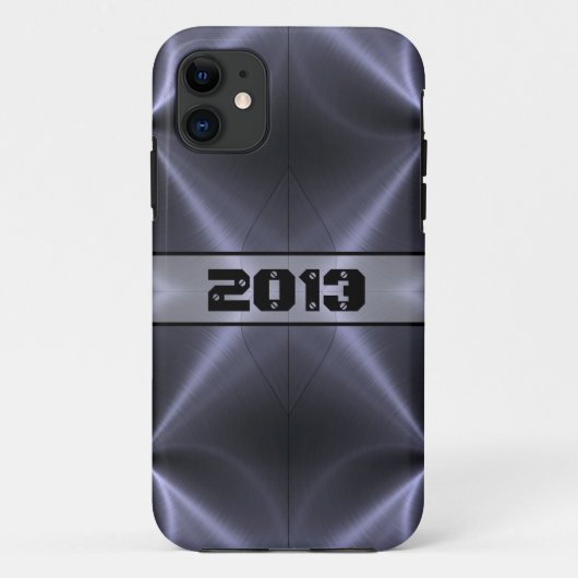 Grijze korrelig roestvrij staal Case-Mate iPhone case (Achterkant)