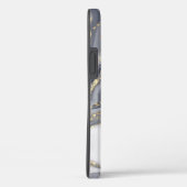 Grijze korrels, wit en goud Case-Mate iPhone case (Achterkant / Rechts)