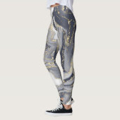 Grijze korrels, wit en goud leggings (Links)