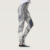 Grijze korrels, wit en goud leggings (Rechts)