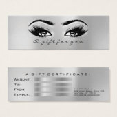 Grijze korter. Lashes Makeup Artist Mini Visitekaartjes (Voorkant /achterkant)