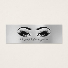Grijze korter. Lashes Makeup Artist Mini Visitekaartjes