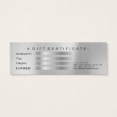 Grijze korter. Lashes Makeup Artist Mini Visitekaartjes (Achterkant)