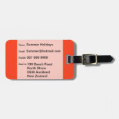 Grijze koru op gekleurde bg bagagelabel (Voorkant horizontaal)