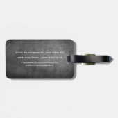 Grijze koudkarton - minimalistisch modern bagagelabel (Achterkant horizontaal)