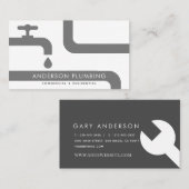 Grijze kraan en Visitekaartje van buizen (Voorkant / Achterkant)