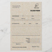 Grijze Kraft Business Invoice Form offerte (Voorkant)