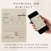 Grijze Kraft Business Invoice Form offerte