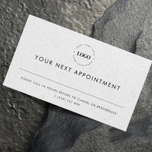 Grijze Kraft Custom Logo Business Afspraak Card Afsprakenkaartje