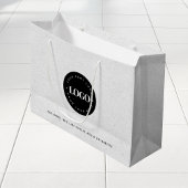 Grijze Kraft Papier Look Rond Logo Zakelijk Aangep Groot Cadeauzakje