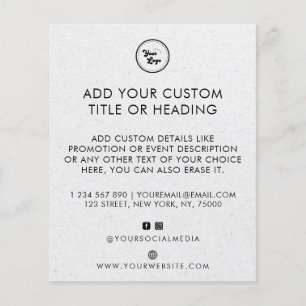 Grijze Kraft-stijl Aangepaste zakelijke Logo Socia Flyer