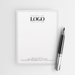 Grijze Kraft Voeg je rectangle Business Logo toe Briefhoofd