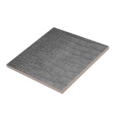 Grijze krokodil tegeltje (Zijkant)