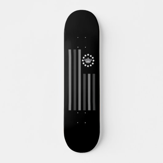 Grijze kroon - vlag persoonlijk skateboard (Voorkant)