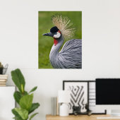 Grijze Kroonkraan Print (Thuiskantoor)