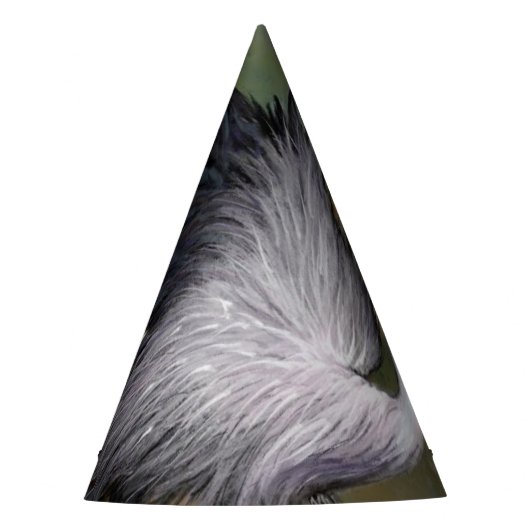 Grijze kroonkraanvogel Pet Feesthoedjes (Voorkant)