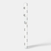 Grijze kruissteken op wit Case-Mate iPhone case (Achterkant / Links)