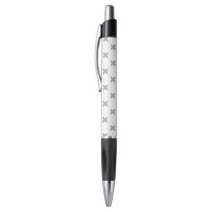 Grijze kruisstiften op wit pen