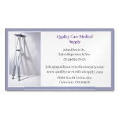Grijze krukken Senior Care Equipment Medical Magnetisch Visitekaartje (Voorkant)