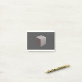 Grijze kubus post-it® notes (Op bureau)
