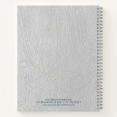 Grijze kunstledertextuur notitieboek (Achterkant)