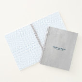Grijze kunstledertextuur notitieboek (Binnen)