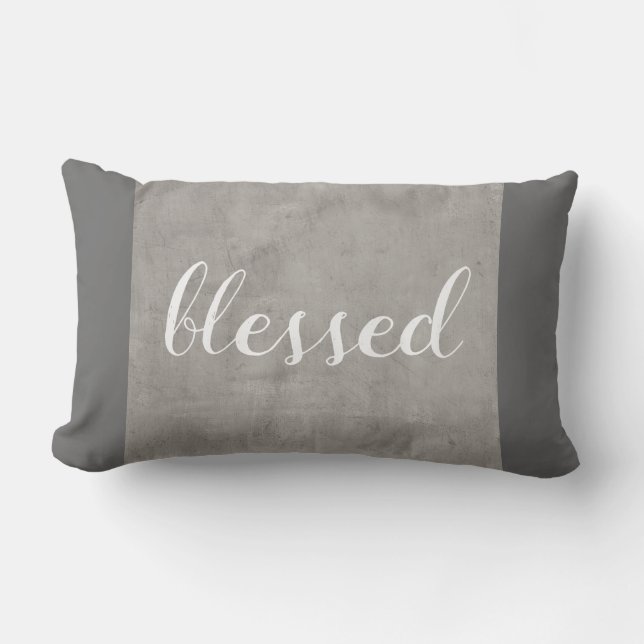 grijze kussen met quote home decor (Voorkant)