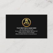 Grijze laag Gouden Chauffeurlijnen Visitekaartje (Achterkant)