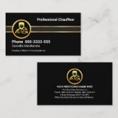 Grijze laag Gouden Chauffeurlijnen Visitekaartje (Voorkant / Achterkant)