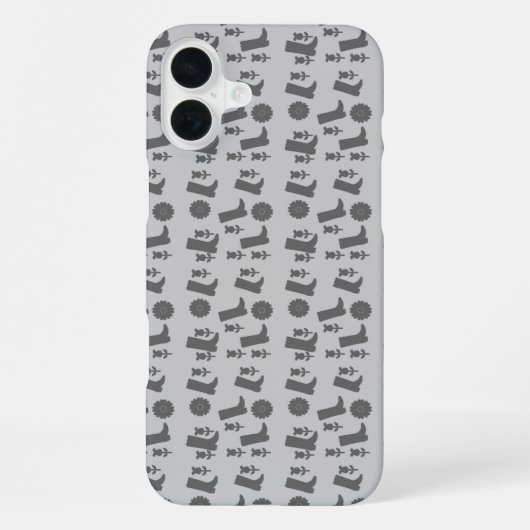 grijze laarzen iPhone hoesje (Achterkant)