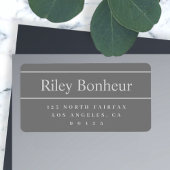 Grijze labels voor retouradres