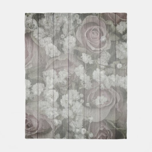 Grijze landskiezen fleece deken (Voorkant)