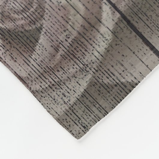 Grijze landskiezen fleece deken (Hoek)