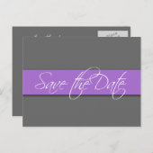 Grijze Lavendel Save the Date Briefkaarten Wedding (Voorkant / Achterkant)
