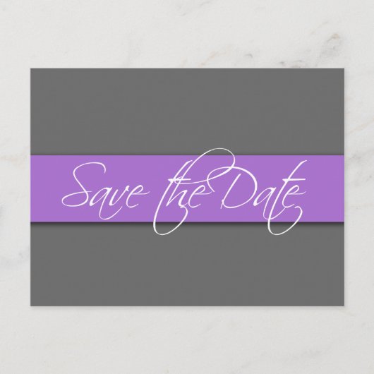 Grijze Lavendel Save the Date Briefkaarten Wedding (Voorkant)