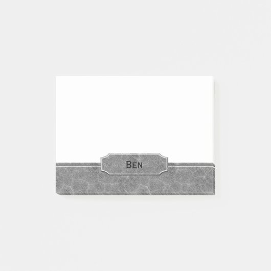 Grijze leder Monogram bekijken Post-it® Notes (Voorkant)