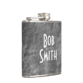 Grijze lederen kolf heupfles (Rechts)