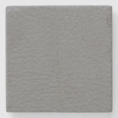 Grijze lederen textuur stenen onderzetter (Voorkant)