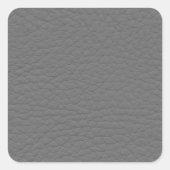 Grijze lederen textuur vierkante sticker (Voorkant)