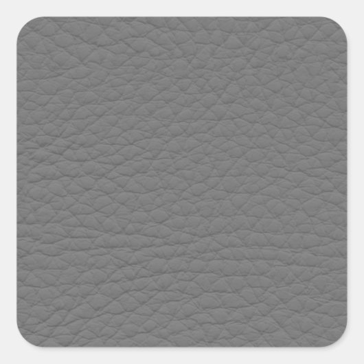 Grijze lederen textuur vierkante sticker (Voorkant)