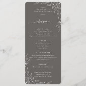 Grijze lederen Thanksgiving met schuine streep 4 c Menu (Voorkant)