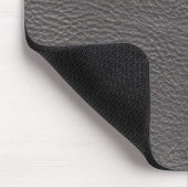 Grijze ledertextuur mousepad muismat (Hoek)