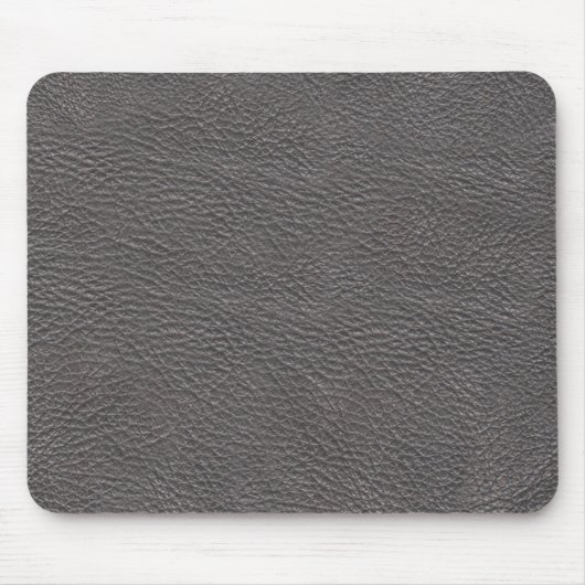 Grijze ledertextuur mousepad muismat (Voorkant)