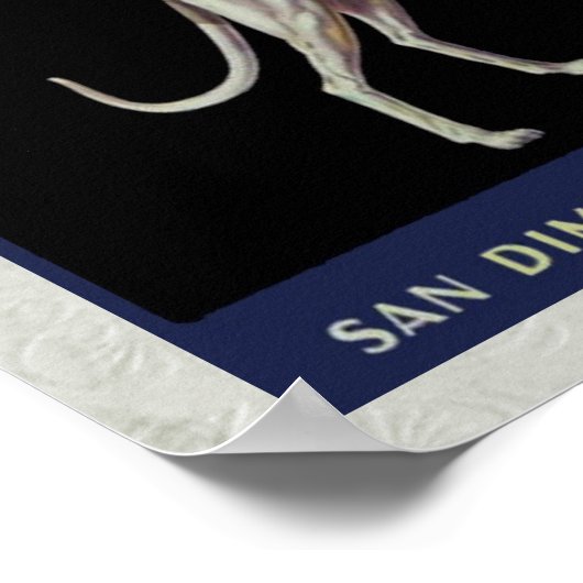 grijze leemon label Circa 1920 Poster (Hoek)