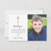 Grijze lef | Eerste mededeling Dank u kaarten (Voorkant)